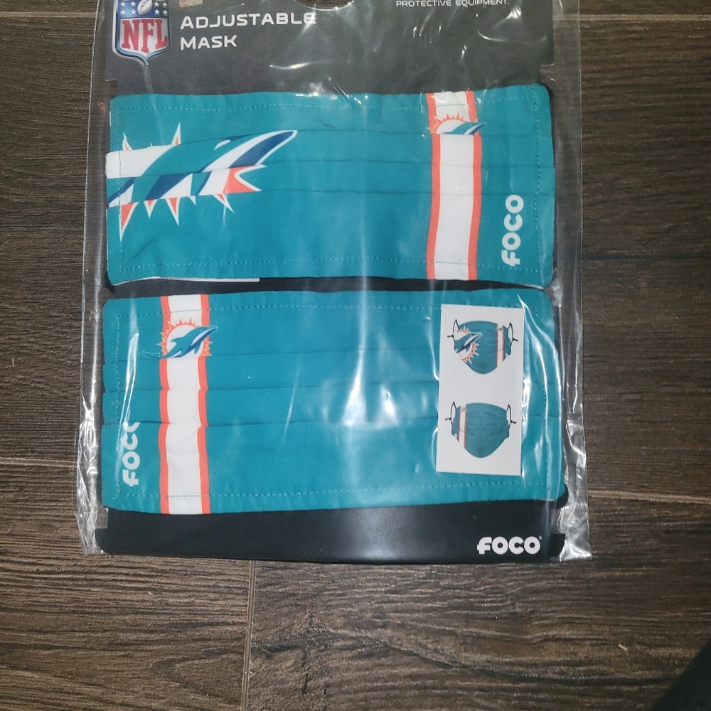 COPY - 2 pack Miami dolphins mask